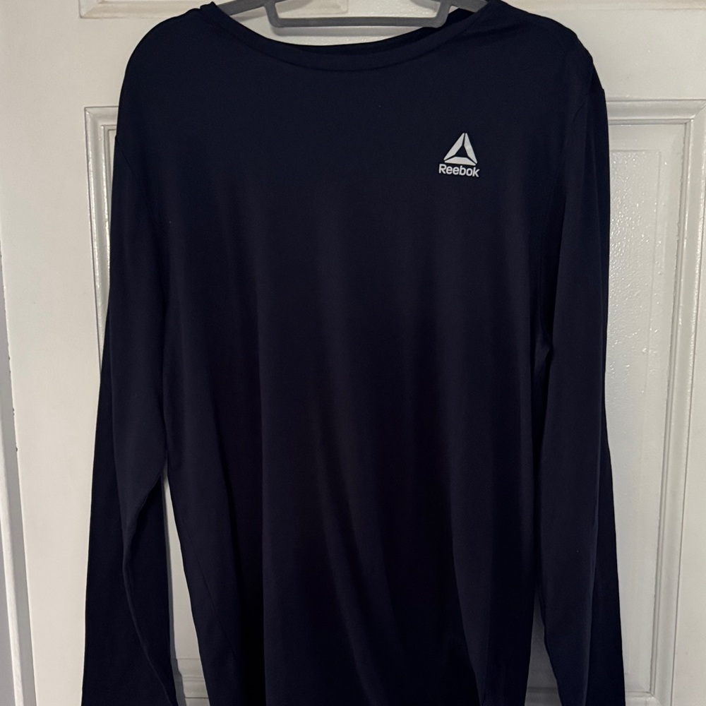 Reebok Navy Long Sleeve Top men’s size large